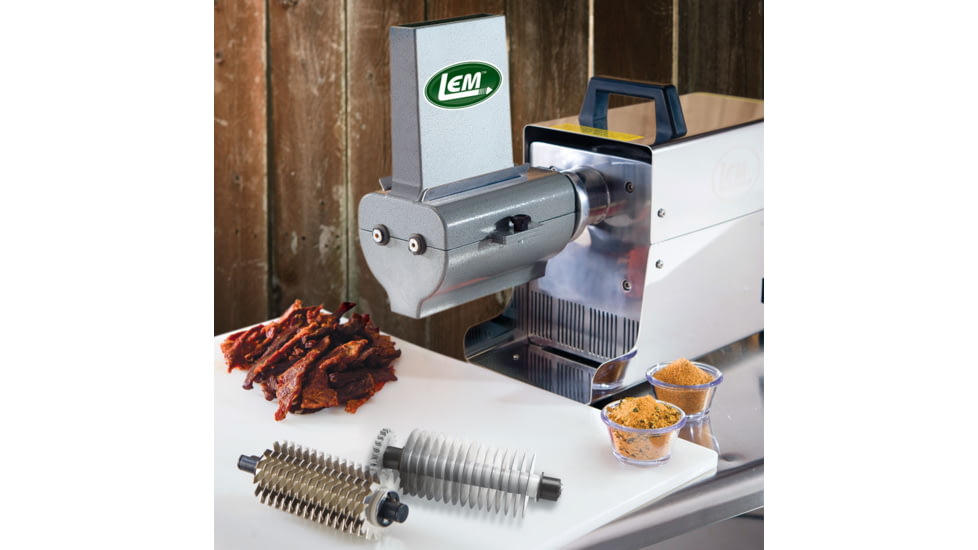 LEM Products Big Bite Electric 2 in 1 Jerky Slicer/Tenderizer, Stainless Steel, 602TJ
