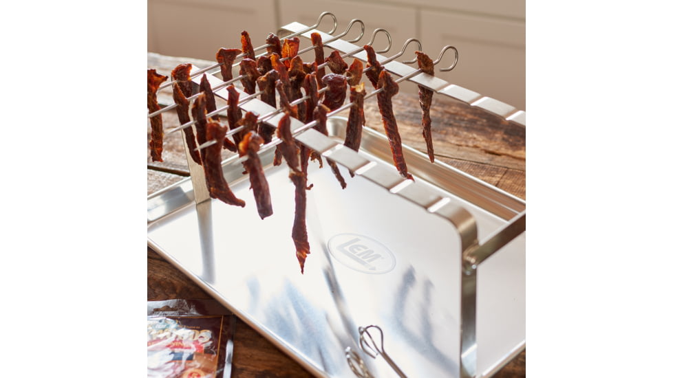 LEM Products LEM Products Jerky Hanger With 9 Skewers and Seasoning, Stainless, 1759