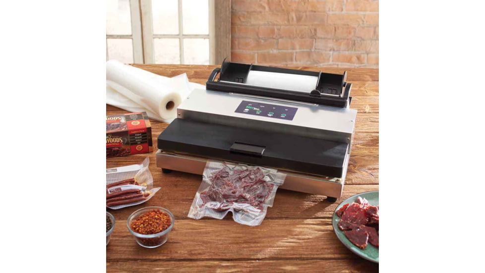 LEM Products Maxvac 500 Vacuum Sealer w/ Bag Holder and Cutter, Stainless/Black, 1253