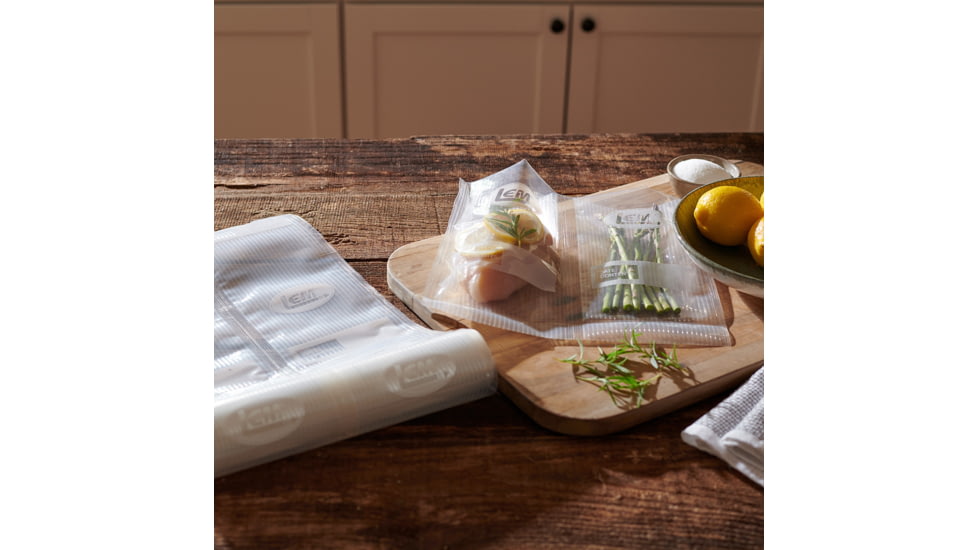 LEM Products Maxvac Portion Vacuum 2 Bag Rolls, 11in x 16ft, Clear, 1523