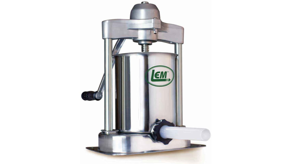 LEM Products Mighty Bite 15lb Vertical Sausage Stuffer w/ New Gear Box, Stainless Steel, 1607