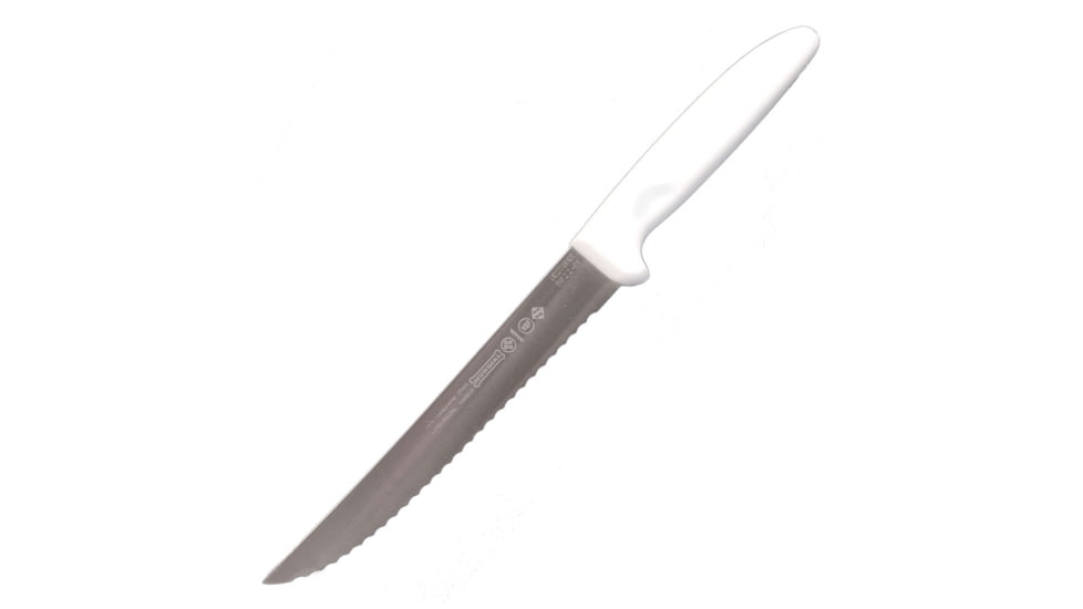 LEM Products Mundial 6in Serrated All Purpose Knife, High-Carbon Stain Free Steel Blade, Polypropylene Black Handle, 37