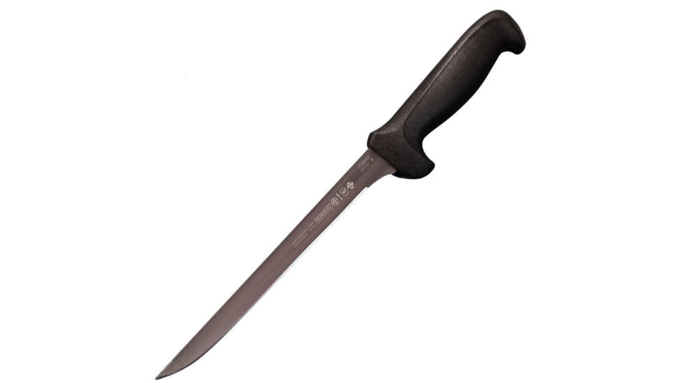 LEM Products Mundial 8in Filet Knife, High-Carbon Stain Free Steel Blade, Polypropylene Black Handle, 96