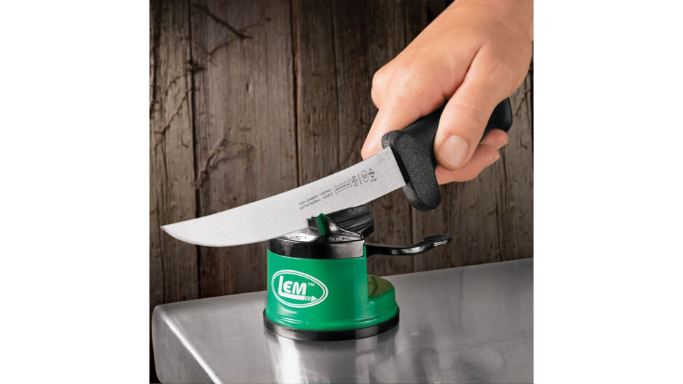 LEM Products Portable Countertop Knife Sharpener, Green, 980