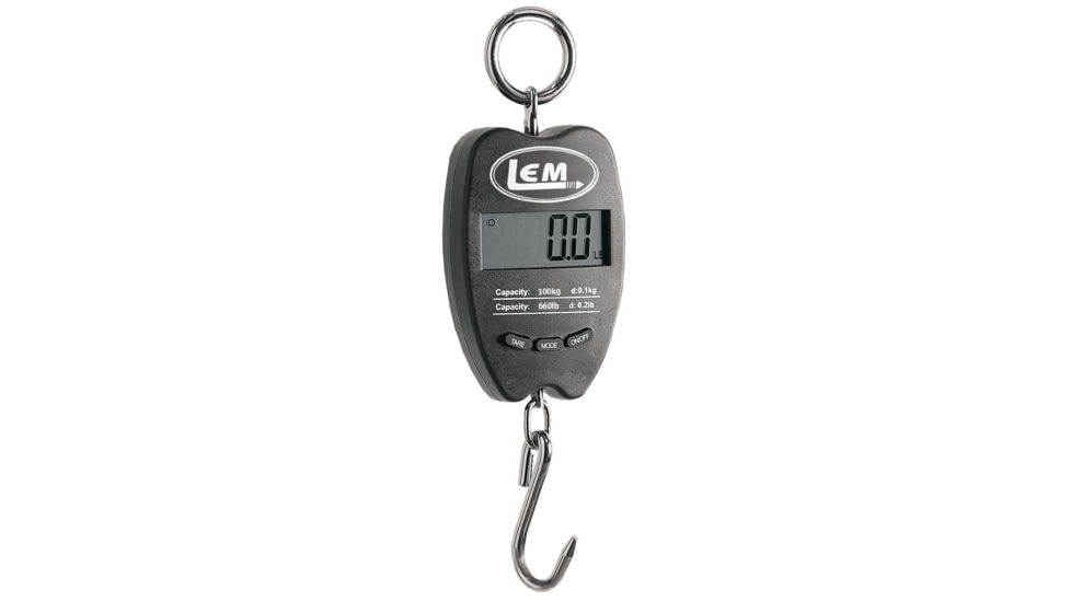 LEM Products Scale, 660Lb Digital Hanging, 6in L x 3-3/4in W x 1-1/2in H, 1658