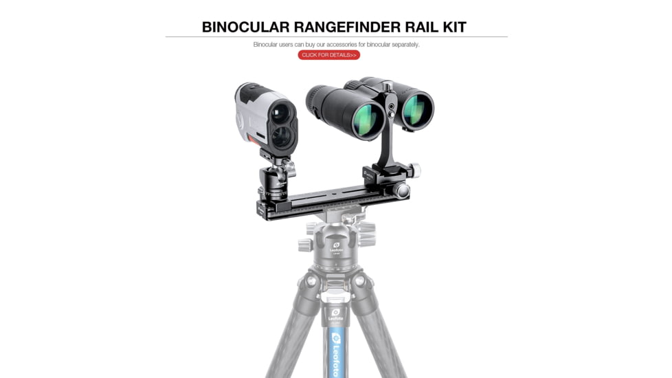 Leofoto FDM-02 Binocular Rangefinder Rail Kit, 20 cm, Black, FDM-02