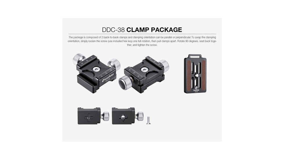 Leofoto FDM-02 Binocular Rangefinder Rail Kit, 20 cm, Black, FDM-02