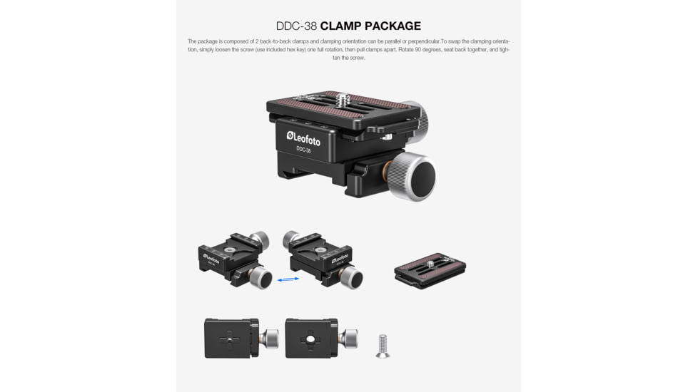 Leofoto FDM-03 Binocular Rangefinder Rail Kit, 32 cm, Black, FDM-03