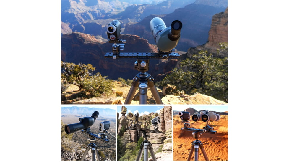 Leofoto FDM-03 Binocular Rangefinder Rail Kit, 32 cm, Black, FDM-03