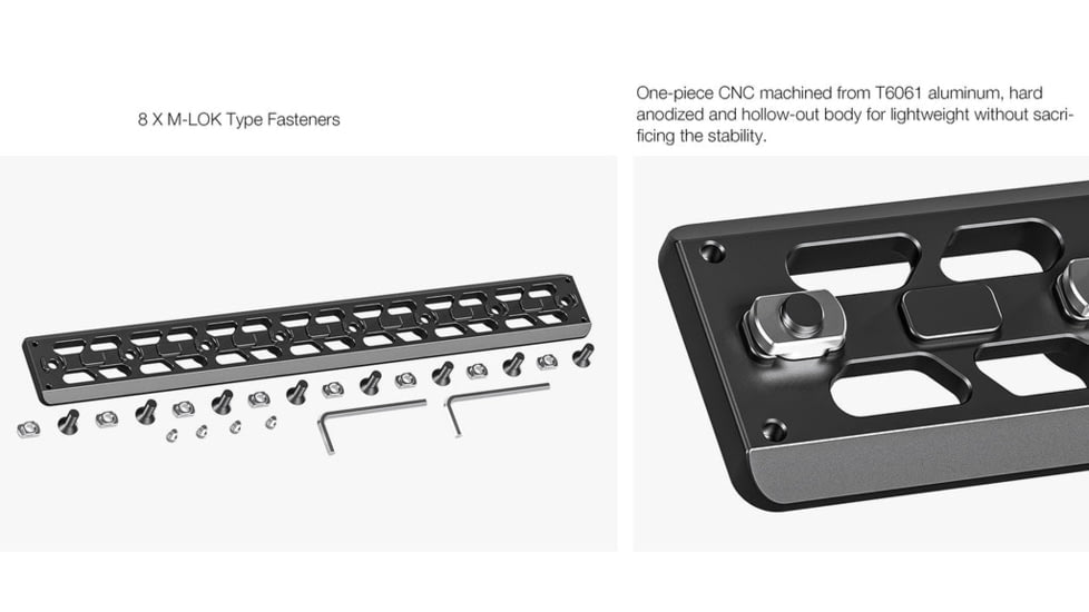 Leofoto GSP-300 M-LOK QR Plates - Arca, Black, GSP-300