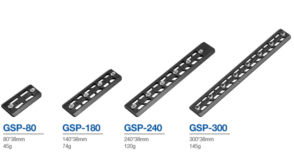 Leofoto GSP-300 M-LOK QR Plates - Arca, Black, GSP-300