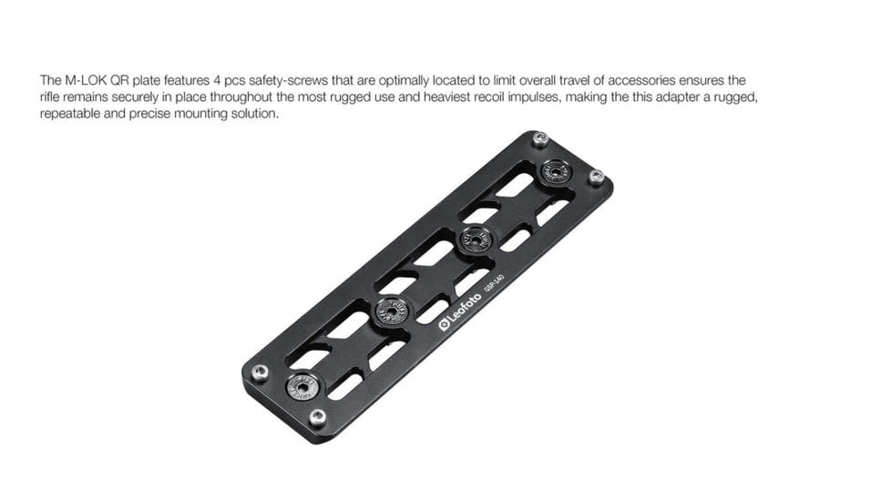 Leofoto GSP-300 M-LOK QR Plates - Arca, Black, GSP-300