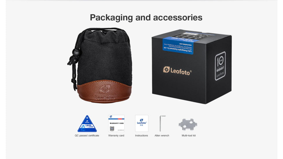 Leofoto HB-70 70mm Pro Heavy-Duty Ball Head w/Quick Release Plate &amp; Case, Black, HB-70