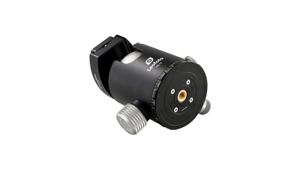 Leofoto HB-70LR 70mm Pro Heavy-Duty Ball Head w/Quick Release Plate, Black, HB-70LR