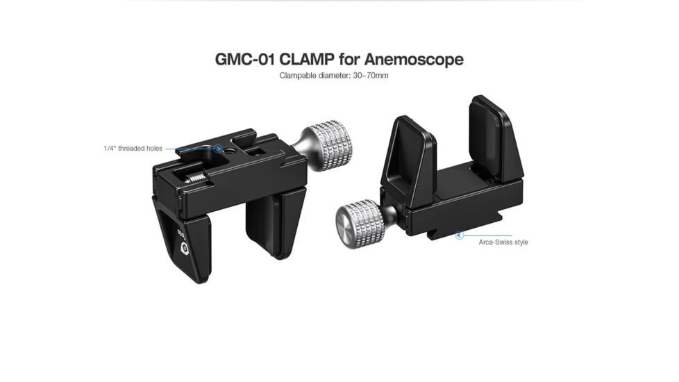 Leofoto Kestrel Weather Meter AM-7 Magic Arm/MC-60 Clamp/GMC-01 Clamp Set, Black, AM-7+MC-60+GMC-01