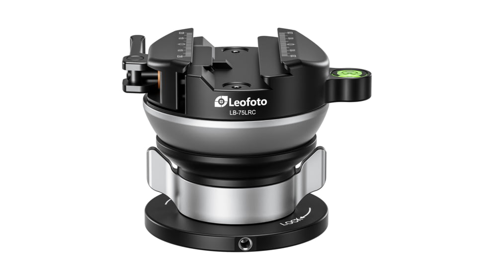 Leofoto LB-75LRC Leveling Head w/ Butterfly Handle, Black, LB-75LRC