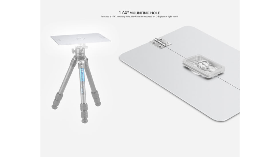 Leofoto LCH-1 Folding Portable Mini Tray/ Table, 1/4'' Mounting, Black, LCH-1