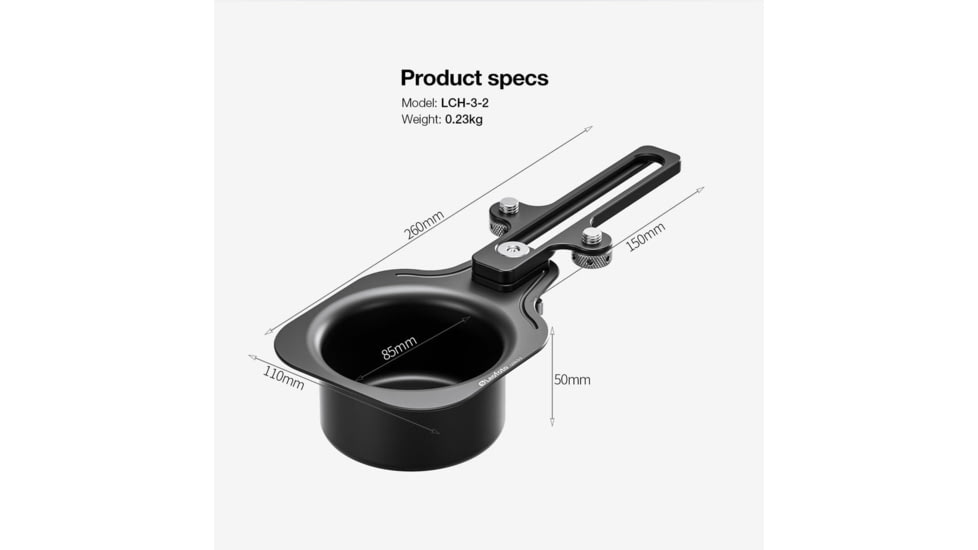 Leofoto LCH-3-2 Cup Holder, Black, LCH-3-2