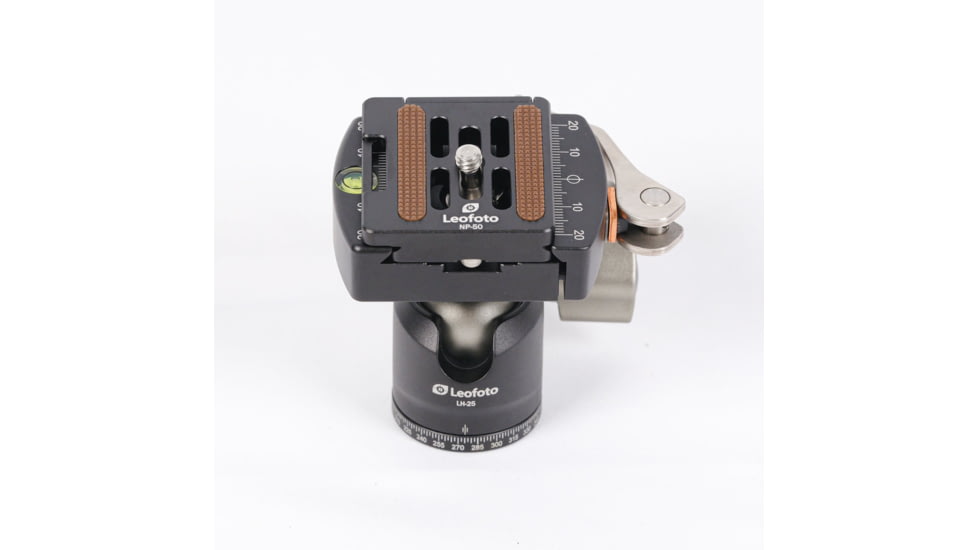 Leofoto LH-25LR Mini Ball Head w/ LR-50 Lever-Release Clamp, Arca, Black, LH-25LR