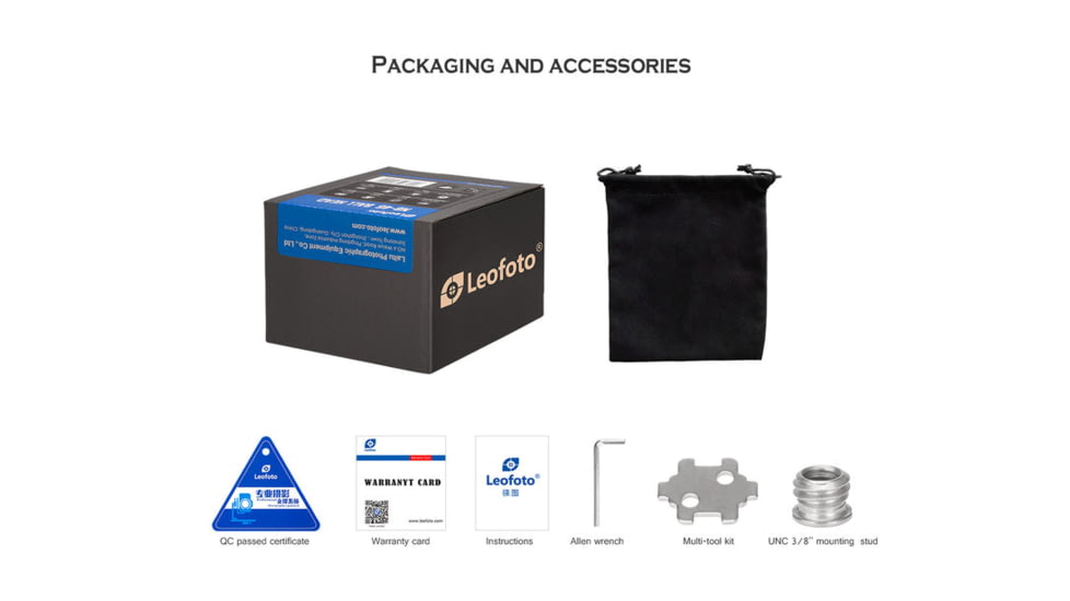 Leofoto LH-25LR Mini Ball Head w/ LR-50 Lever-Release Clamp, Arca, Black, LH-25LR