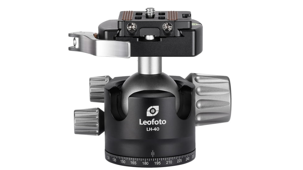 Leofoto LH-40LR Ball Head w/ Lever Release Clamp, Arca, Black, LH-40LR