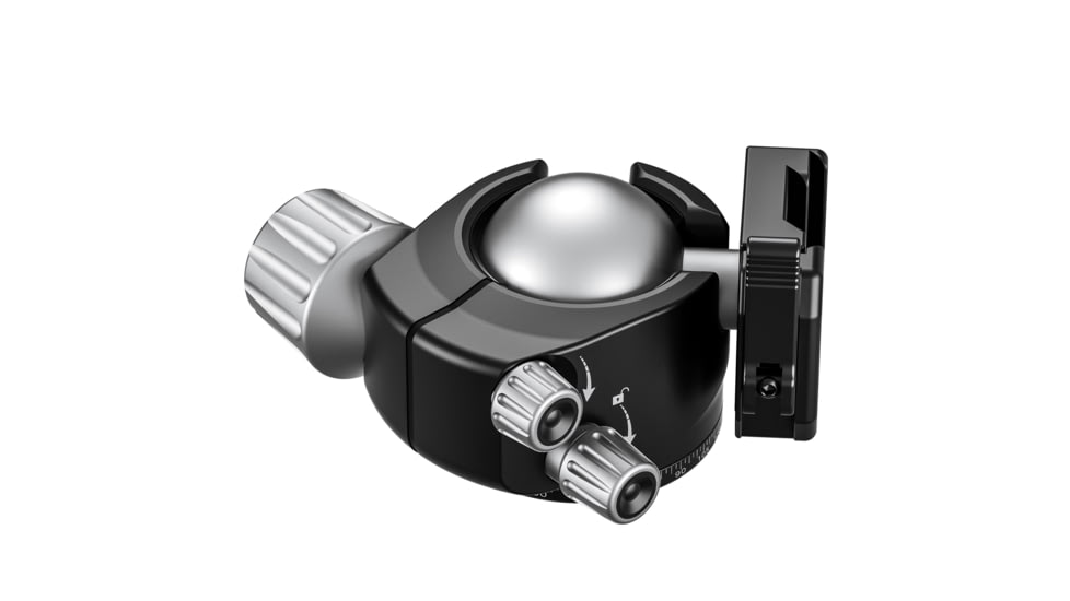 Leofoto LH-55LSC Lever-Release Hybrid Clamp Ball Head, Arca, Black, LH-55LSC