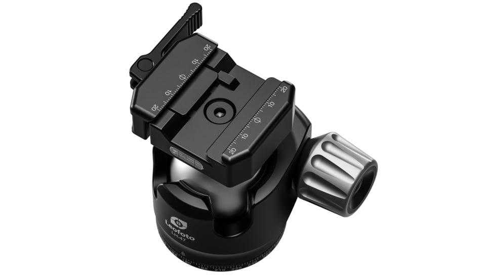 Leofoto LH-55LSC Lever-Release Hybrid Clamp Ball Head, Arca, Black, LH-55LSC