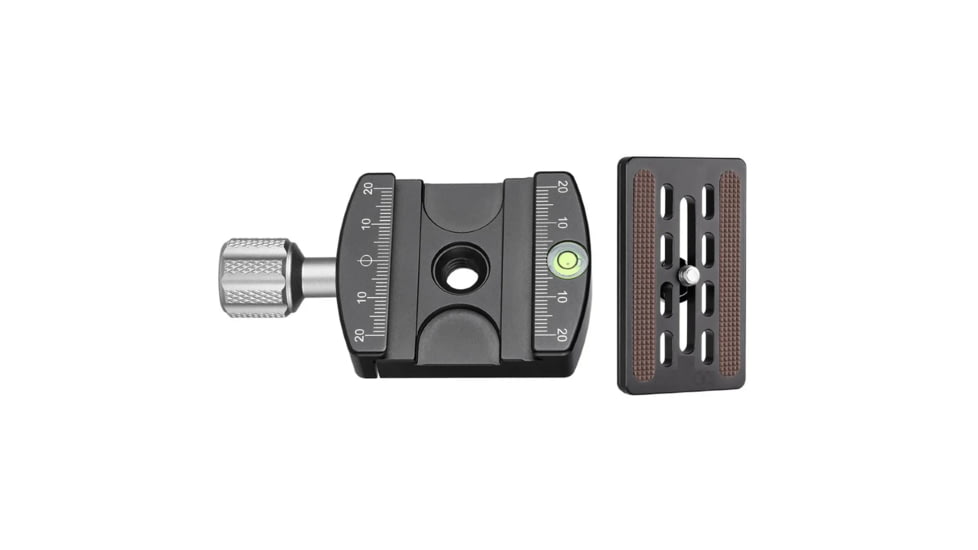 Leofoto LHC-50 50mm Screw-Knob Clamp w/QP-70N 70mm Plate Arca, Black, LHC-50