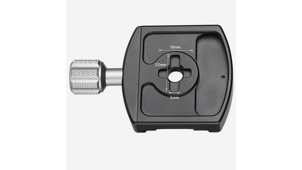 Leofoto LHC-60 60mm Screw-Knob Clamp w/QP-70N 70mm Plate Arca Compatible, Black, LHC-60