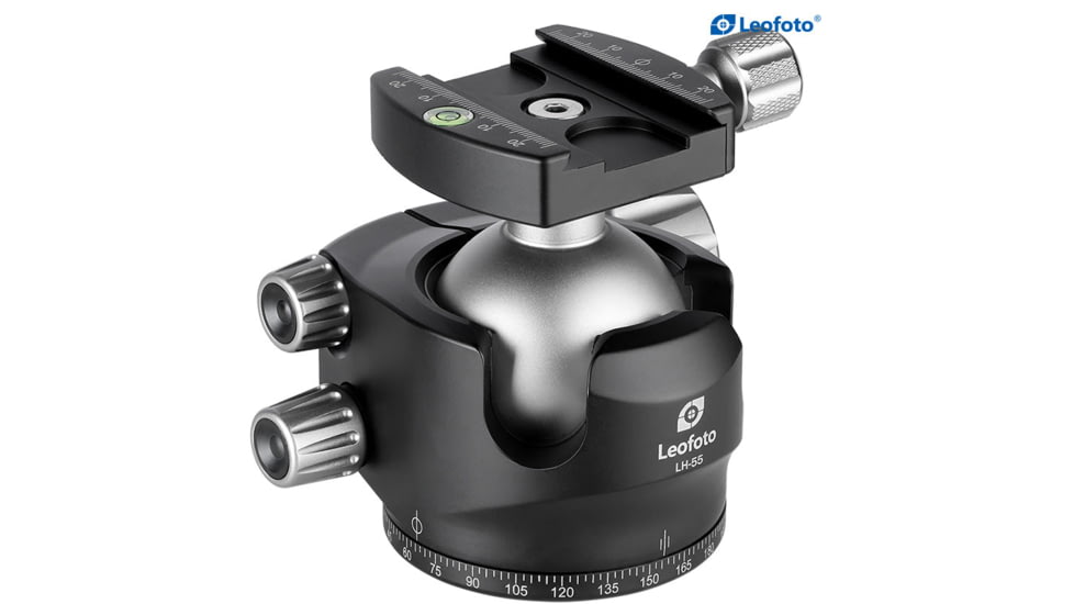 Leofoto LHC-60 60mm Screw-Knob Clamp w/QP-70N 70mm Plate Arca Compatible, Black, LHC-60