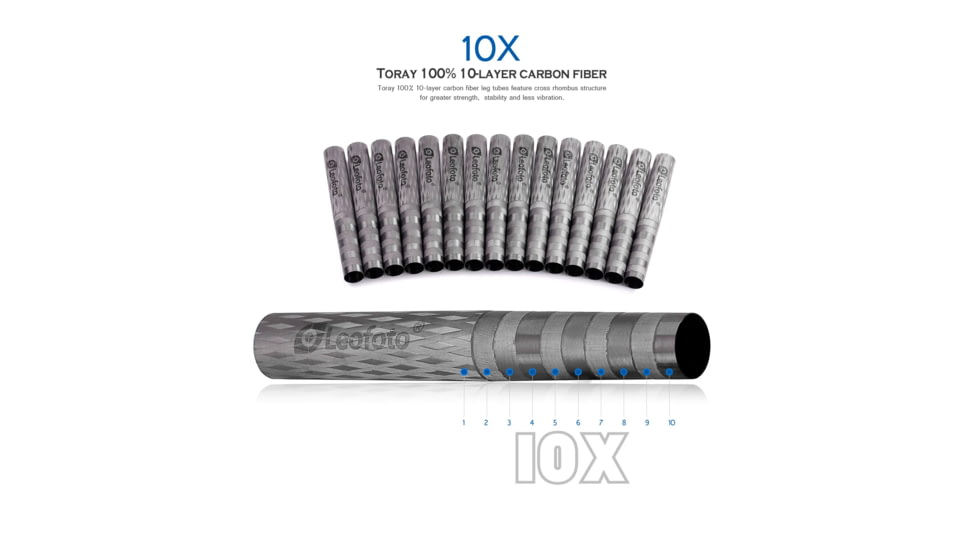 Leofoto LM-403C X Tripod with 100mm Bowl+Platform, Black, One Size, 6940828314900