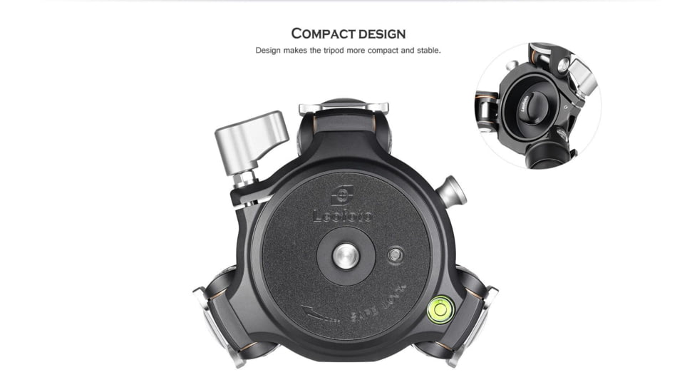 Leofoto LM-403C X Tripod with 100mm Bowl+Platform, Black, One Size, 6940828314900