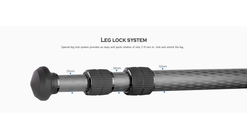 Leofoto LS-323C/LH-40LR X Version Ranger Series Tripod w/ Ballhead Set, Black, LS-323CX+LH-40LR