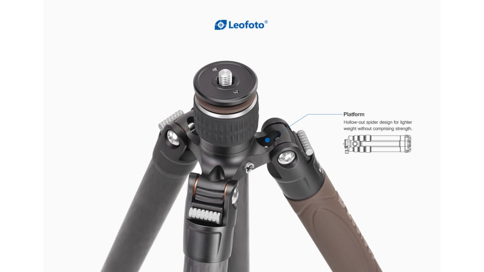 Leofoto LX-224CT/SW-02 Reversible Travel Tripod for Binoculars w/ 2-Way Pan Head Kit, Black, LX-224CT+SW-02