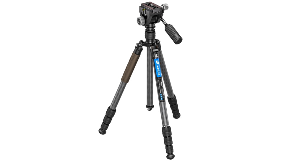 Leofoto LX-224CT/SW-02 Reversible Travel Tripod for Binoculars w/ 2-Way Pan Head Kit, Black, LX-224CT+SW-02