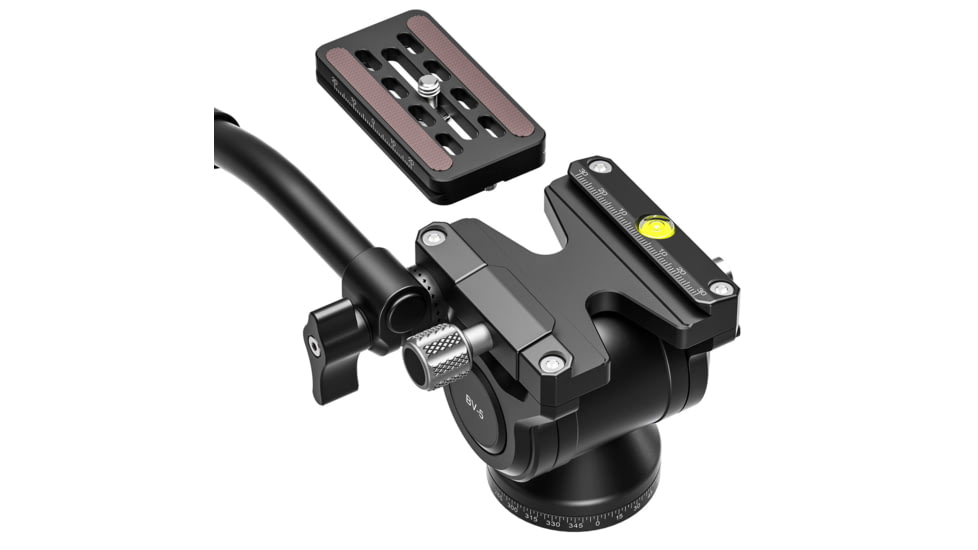 Leofoto LX-254CT/BV-5B Reversible Travel Tripod w/ Bino Fluid Head Kit, Black, LX-254CT+BV-5B