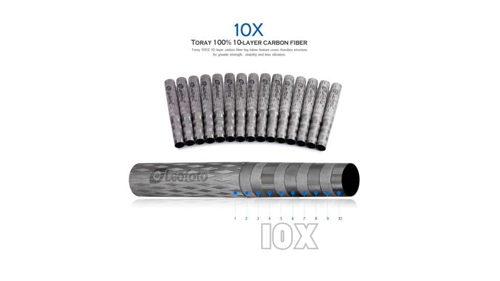 Leofoto LX-254CT/XB-32 Reversible Travel Tripod w/ Ball Head Set, Black, LX-254CT+XB-32