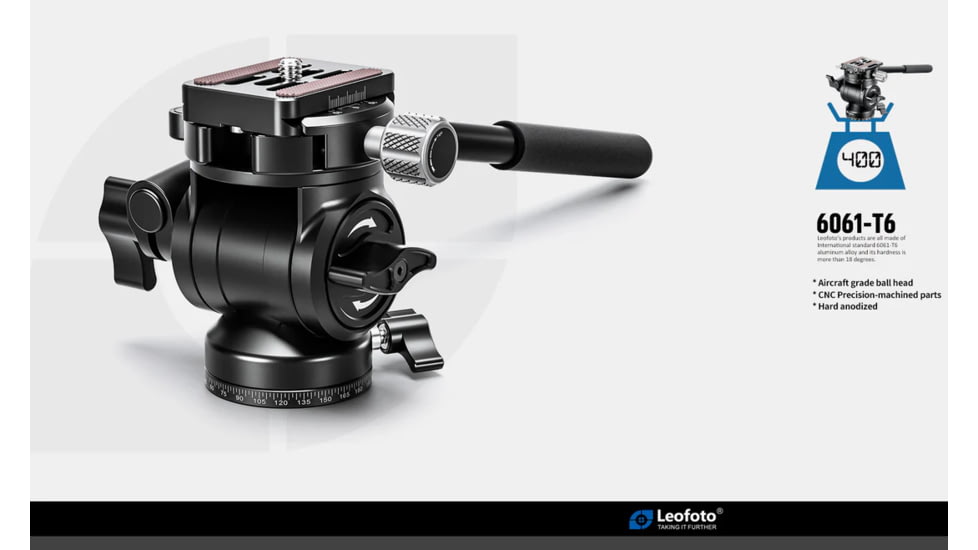 Leofoto LX-255CT/BV-1 Reversible Travel Tripod w/ Bino Fluid Head Kit, Black, LX-225CT+BV-1