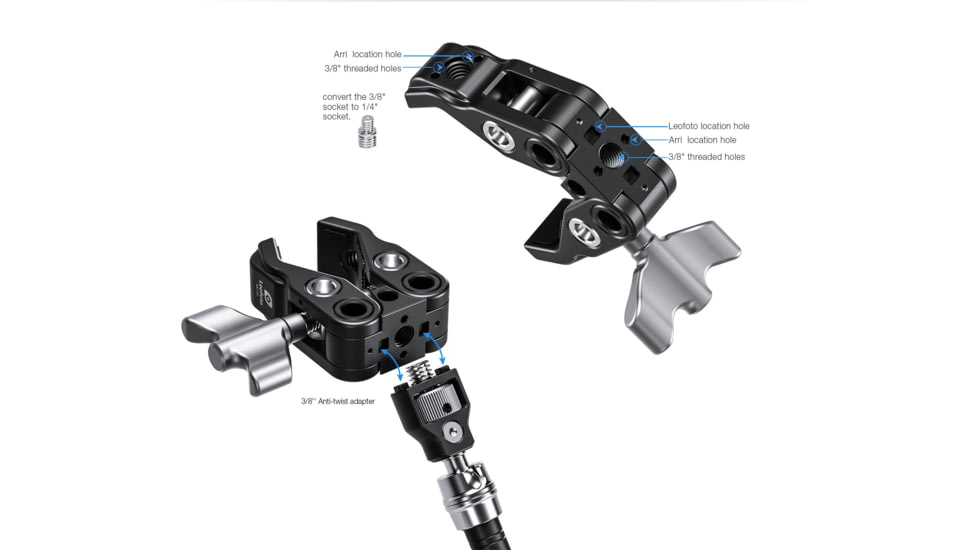 Leofoto MC-60 Multipurpose Clamp, Black, MC-60