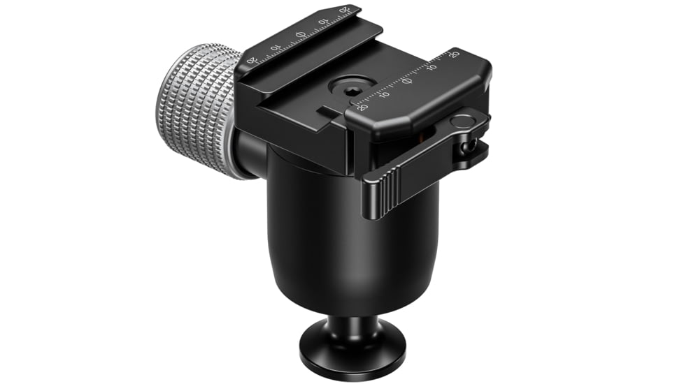 Leofoto MG-40X Outdoors Lever-Release Rapid Lock Ball Head w/ Hybrid Clamp, Arca/Picatinny, Black, MG-40X