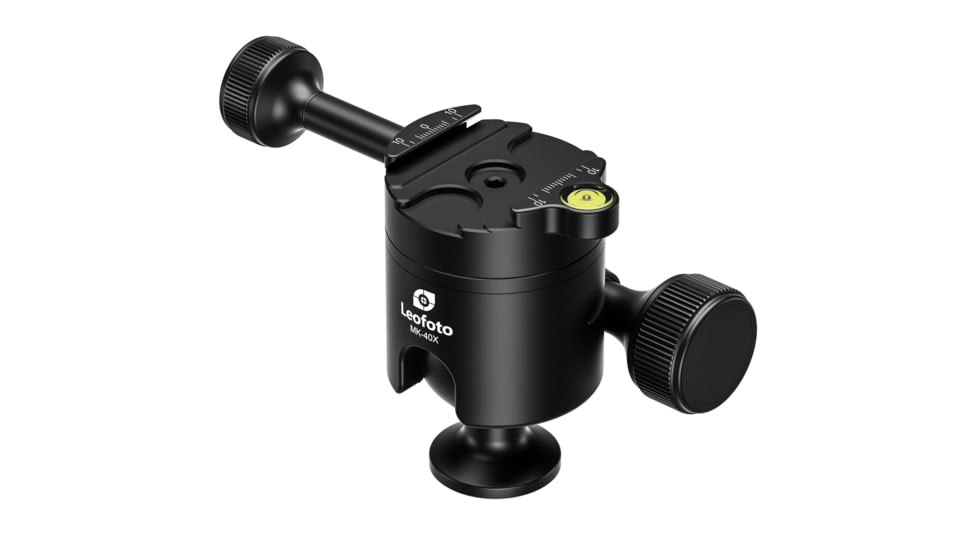 Leofoto MK-40X Outdoors Ball Head w/ Elongated Control Knob, Arca Compatible, Black, MK-40X