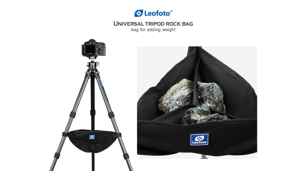 Leofoto RB-1 Universal Tripod Rock Bag, Black, RB-1
