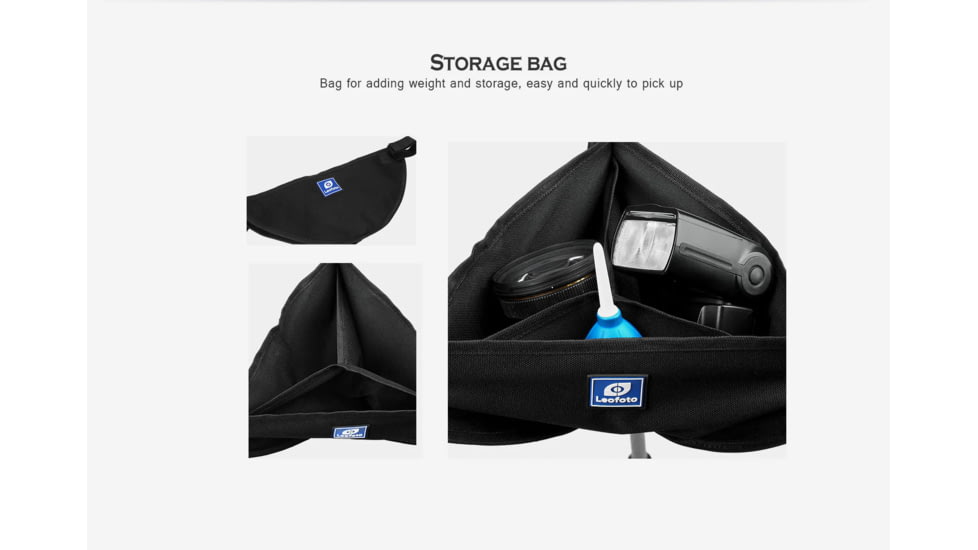 Leofoto RB-1 Universal Tripod Rock Bag, Black, RB-1