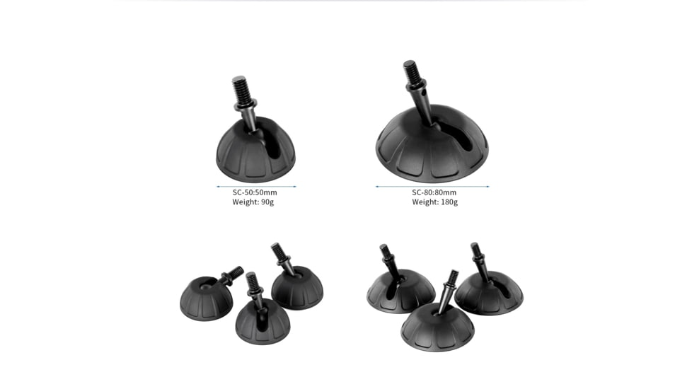Leofoto SC-80 Universal Rubber Tripod Feet 3/8 Grippy - Set of 3, Black, SC-80