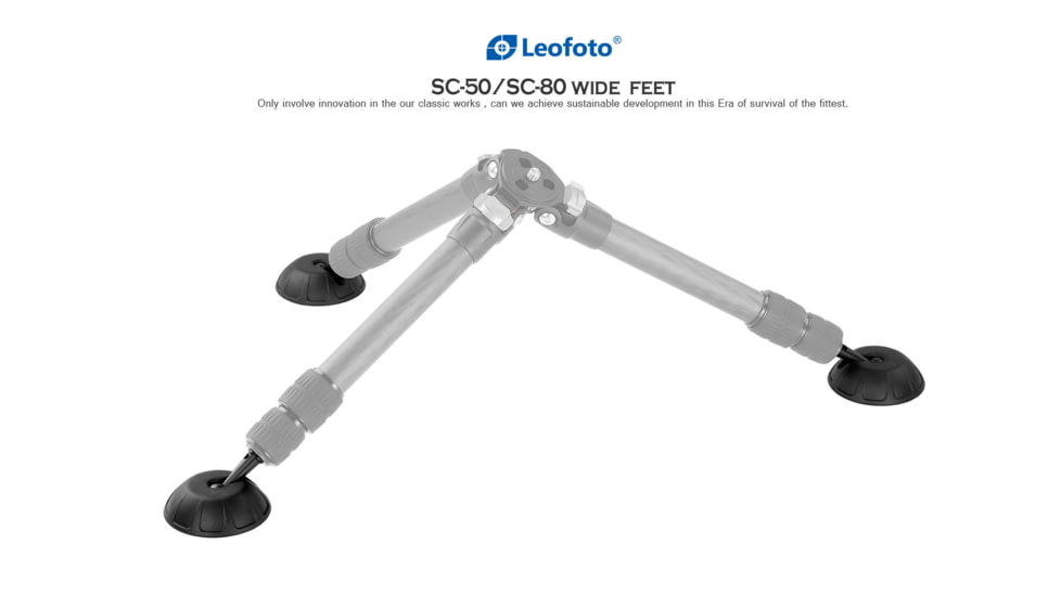 Leofoto SC-80 Universal Rubber Tripod Feet 3/8 Grippy - Set of 3, Black, SC-80