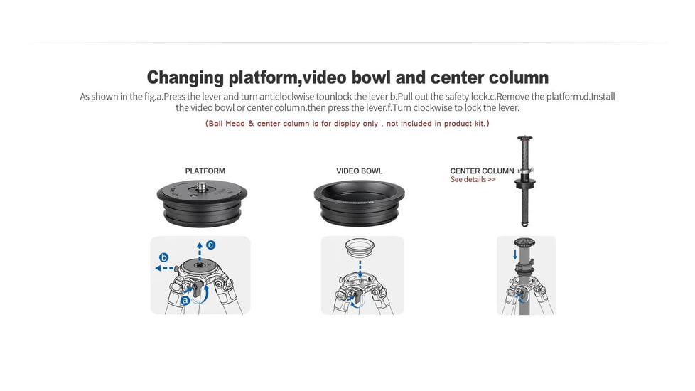 Leofoto SO-362CX Short Inverted Outdoors Series Carbon Fiber Tripod w/ 75mm Bowl/Platform, Black, SO-362CMX