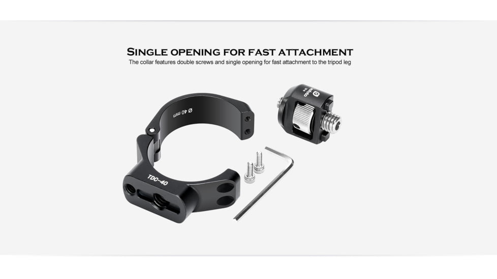 Leofoto TDC-22/CF-9 Tripod Threaded Leg Collar w/ 3/8 Screw Stud, Black, TDC-22+CF-9