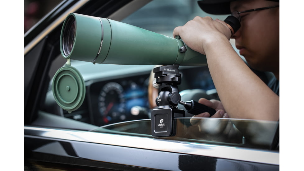 Leofoto WN-01/SW-01 Car Window Clamp Kit, Windows Mounting Head for Binoculars/ Lens and Camera, Black, WN-01+SW-01