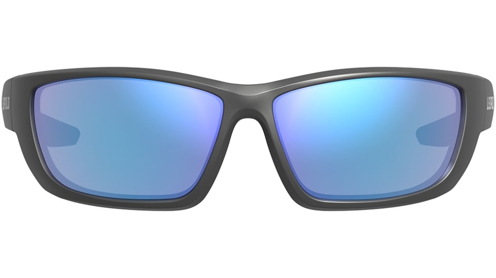 Leu 186746 Cheyenne Matte Black Blue Mirror Unisex Sunglasses, 191763