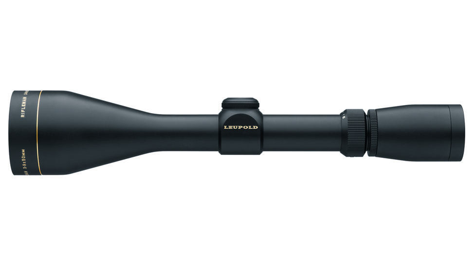 Leupold 3-9x50mm Rifleman Rifle Scope w/ Matte Black Finish &amp; Wide Duplex Reticle Profile View 58160 